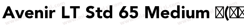 Avenir LT Std 65 Medium 中(西方)字体转换